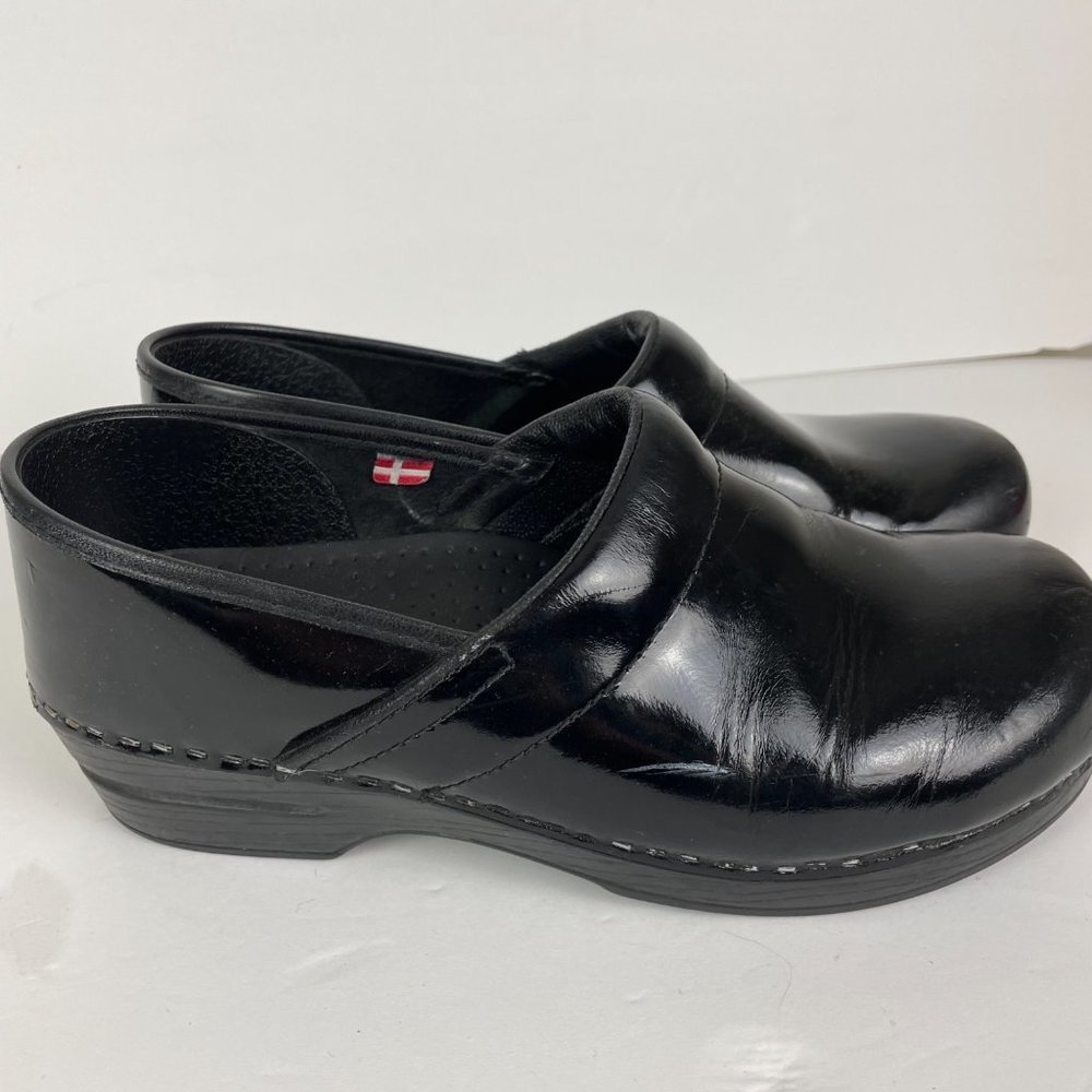 Sanita Woman's EU 42 US 11Black‎ Patent Leather Professional Clog Comfortable - Picture 8 of 10